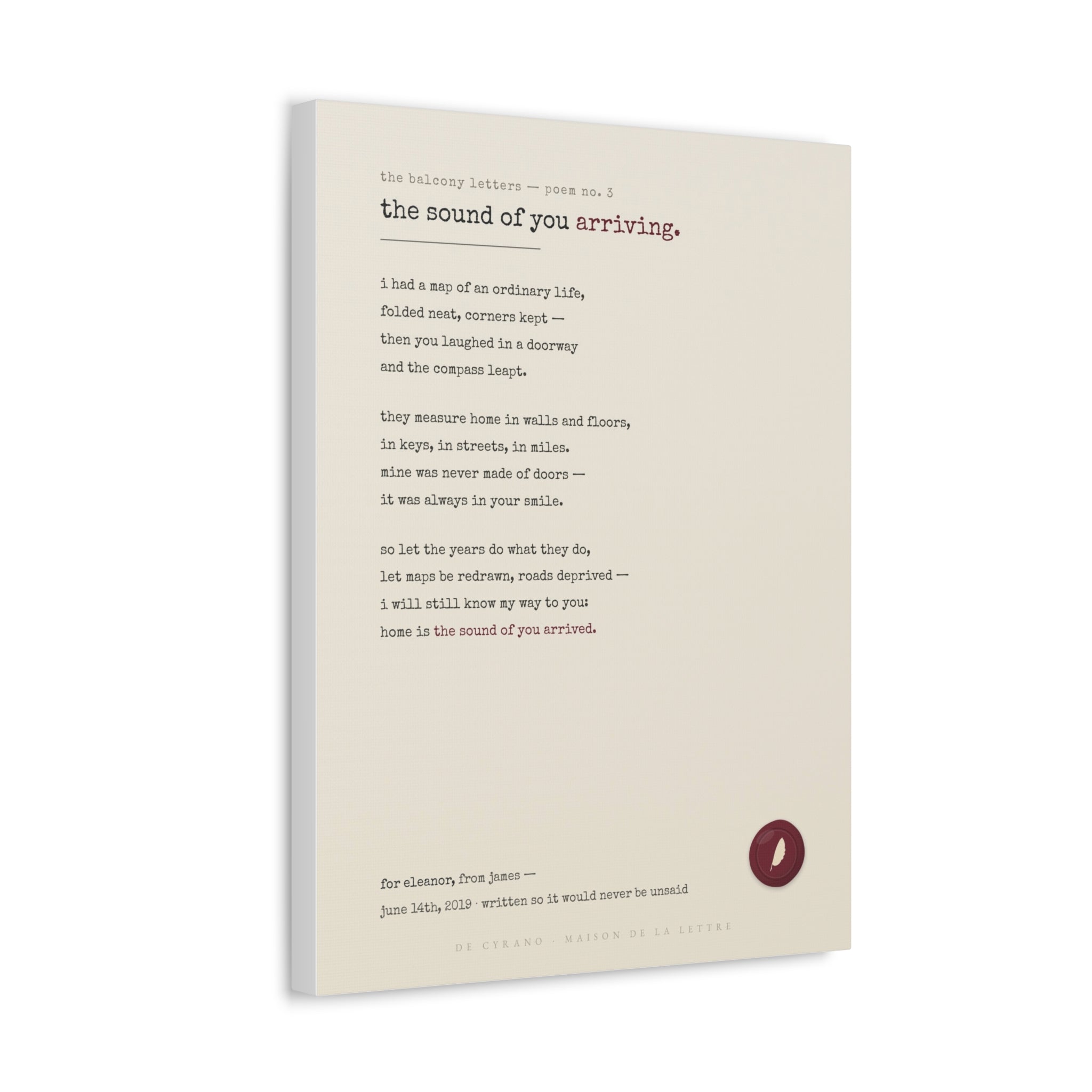 Le Poème — Your Story in Verse on Canvas