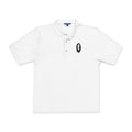 The Plume | White Embroidered Polo Shirt — Feather Crest