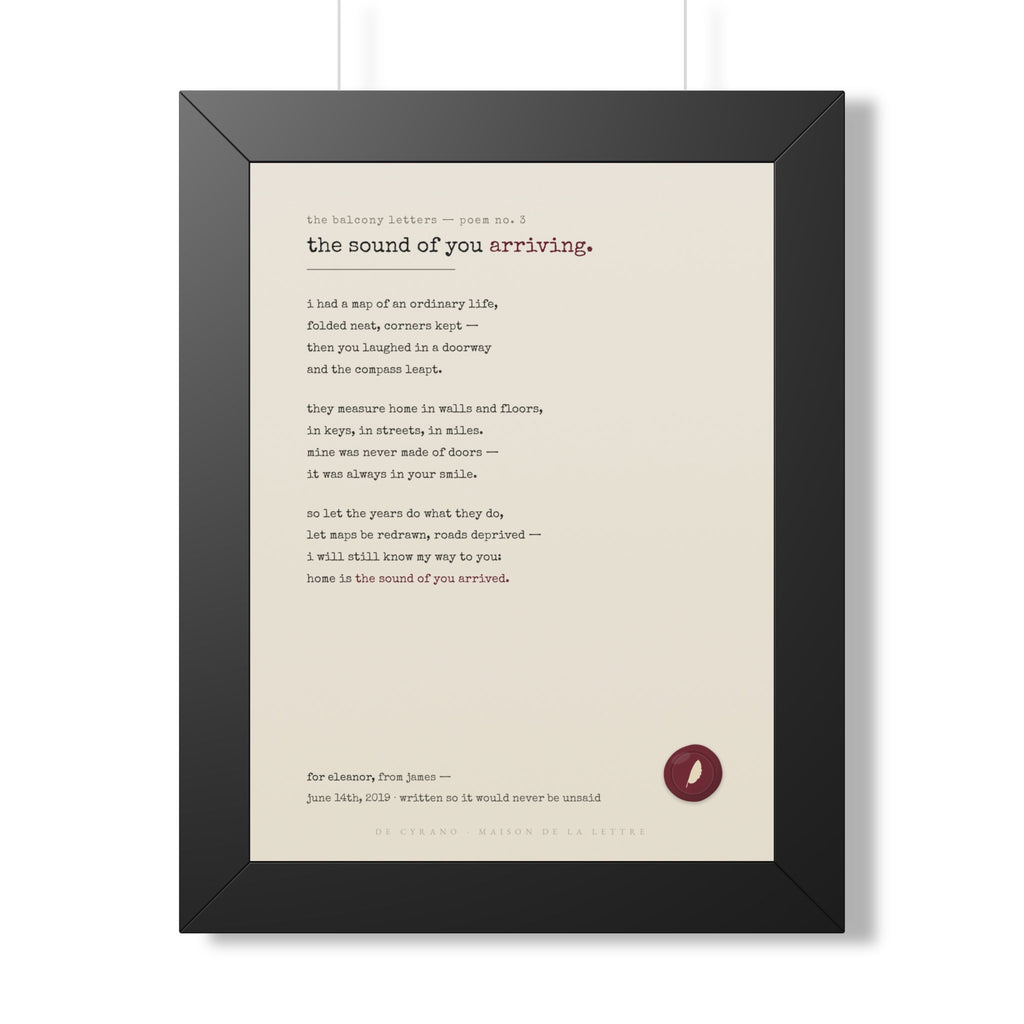Le Poème — Your Story in Verse, Framed