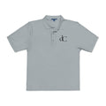 The Vicomte | Cool Grey Embroidered Polo Shirt — dC Monogram