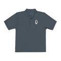 The Quill | Steel Grey Embroidered Polo Shirt — Feather Crest