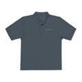 The Comte | Steel Grey Embroidered Polo Shirt — Signature Wordmark