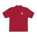 The Serenade | Red Embroidered Polo Shirt — Feather Crest