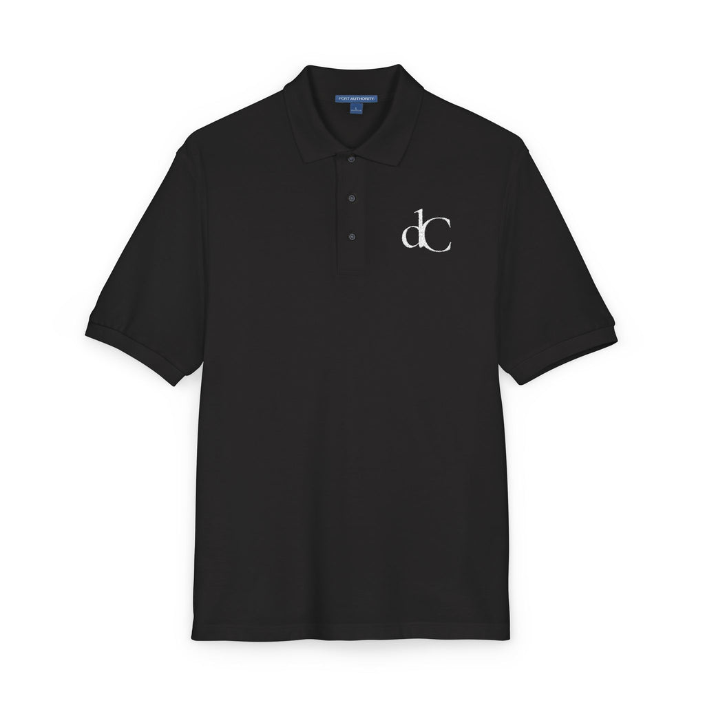 The Bergerac | Black Embroidered Polo Shirt — dC Monogram