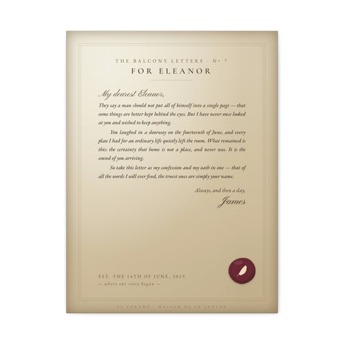 La Lettre — Your Love Letter on Canvas
