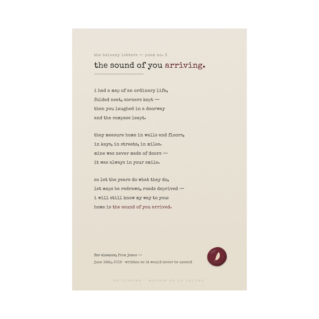 Le Poème — Your Story, Written in Verse