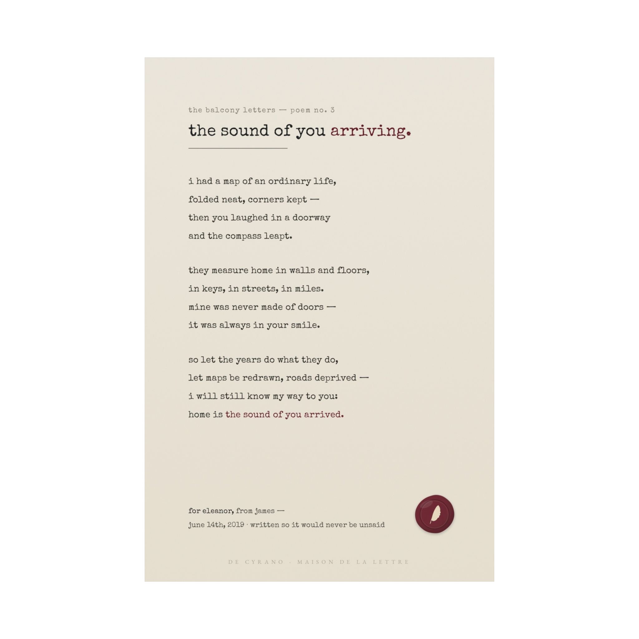 Le Poème — Your Story, Written in Verse
