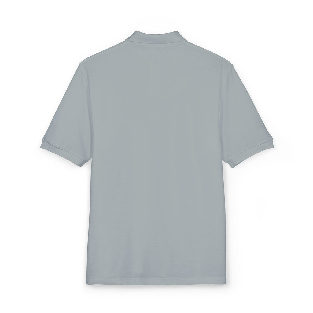 The Montfleury | Cool Grey Embroidered Polo Shirt — Signature Wordmark