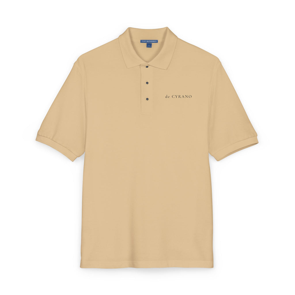 The Ragueneau | Stone Embroidered Polo Shirt — Signature Wordmark