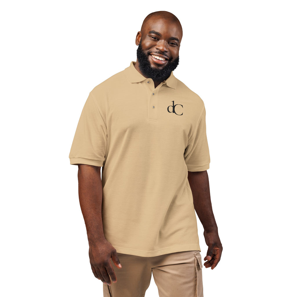 The Gascon | Stone Embroidered Polo Shirt — dC Monogram
