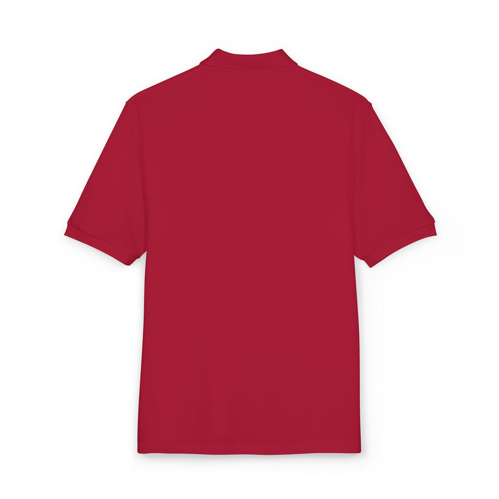 The Duelist | Red Embroidered Polo Shirt — dC Monogram