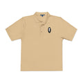 The Parchment | Stone Embroidered Polo Shirt — Feather Crest