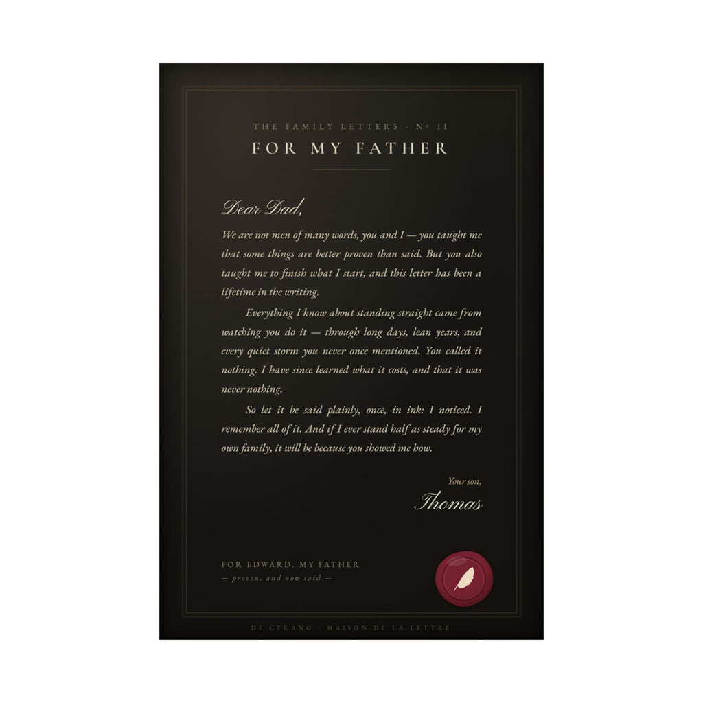 A Letter to My Father — Personalized, Written For You