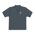 The Rapier | Steel Grey Embroidered Polo Shirt — dC Monogram