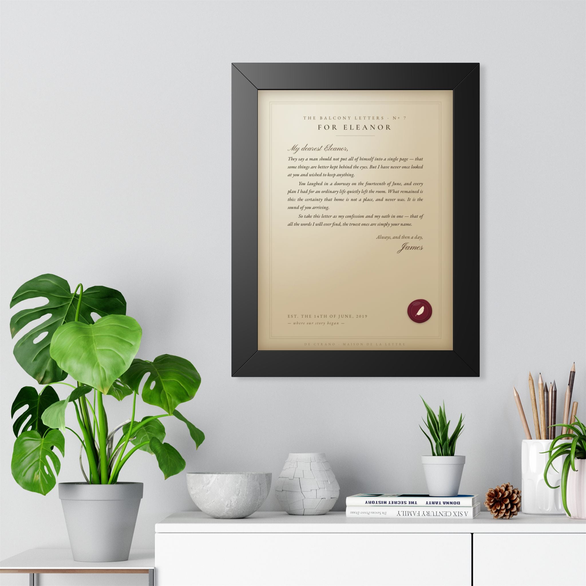 La Lettre — Your Love Letter, Framed
