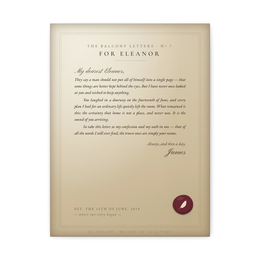 La Lettre — Your Love Letter on Canvas