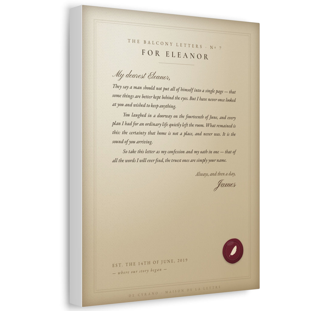 La Lettre — Your Love Letter on Canvas