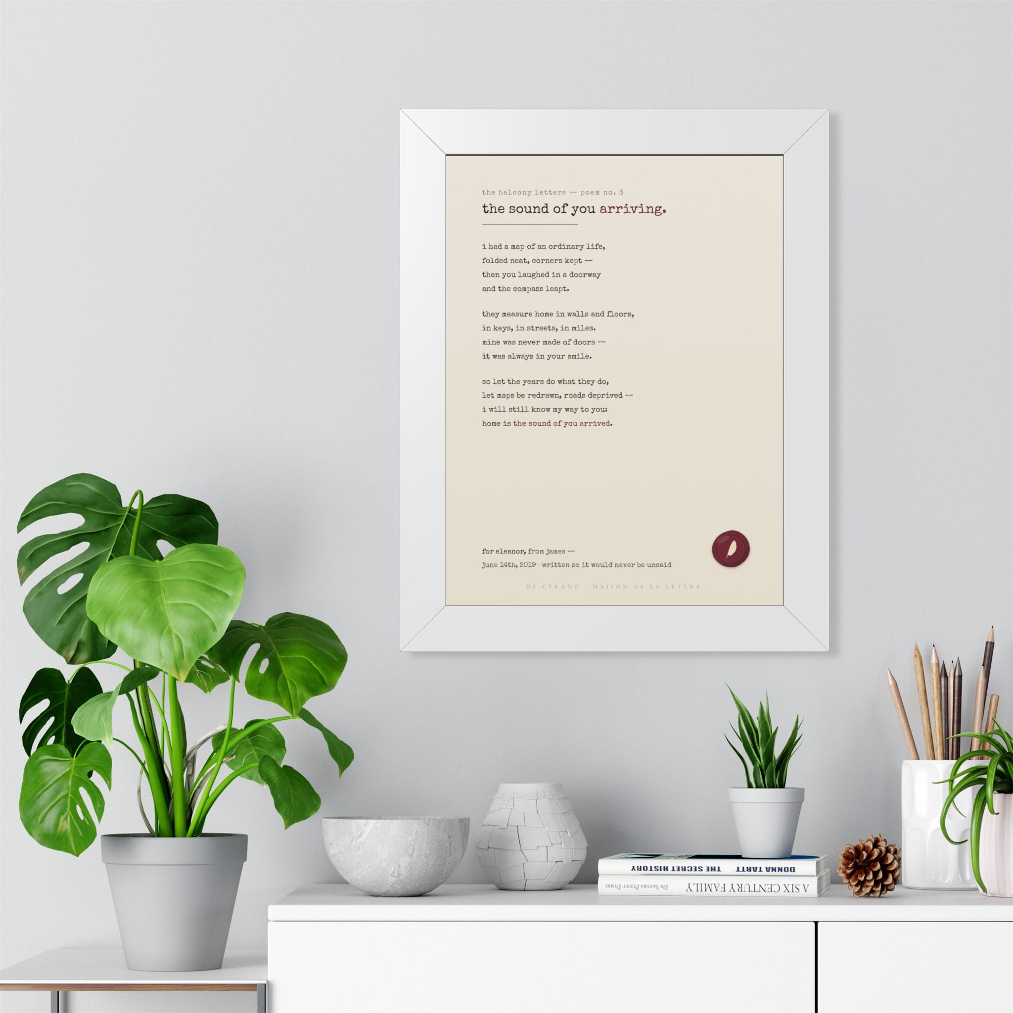 Le Poème — Your Story in Verse, Framed