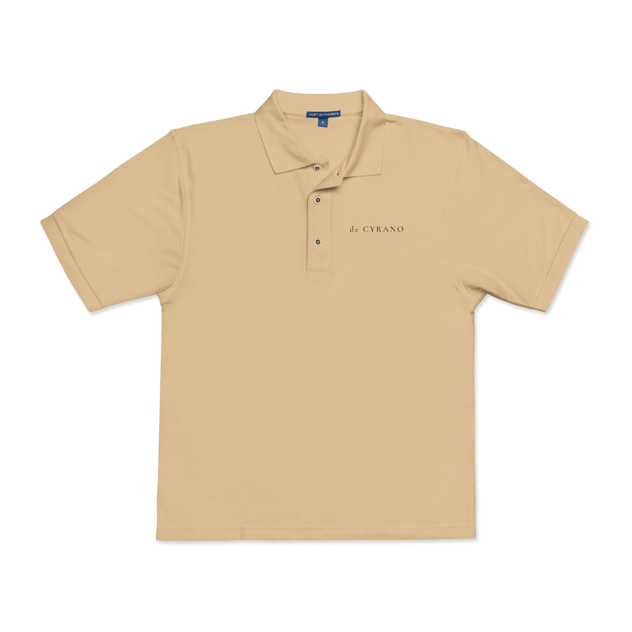 The Ragueneau | Stone Embroidered Polo Shirt — Signature Wordmark