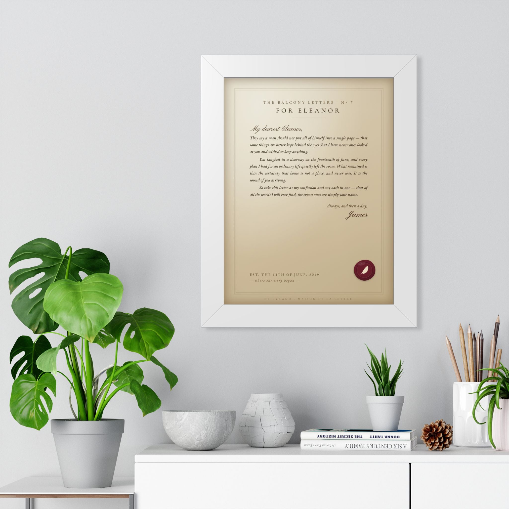 La Lettre — Your Love Letter, Framed