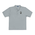 The Sonnet | Cool Grey Embroidered Polo Shirt — Feather Crest