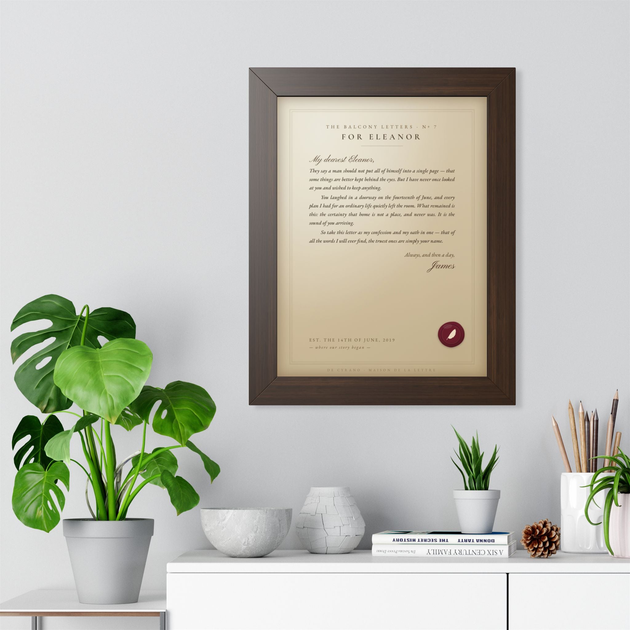 La Lettre — Your Love Letter, Framed