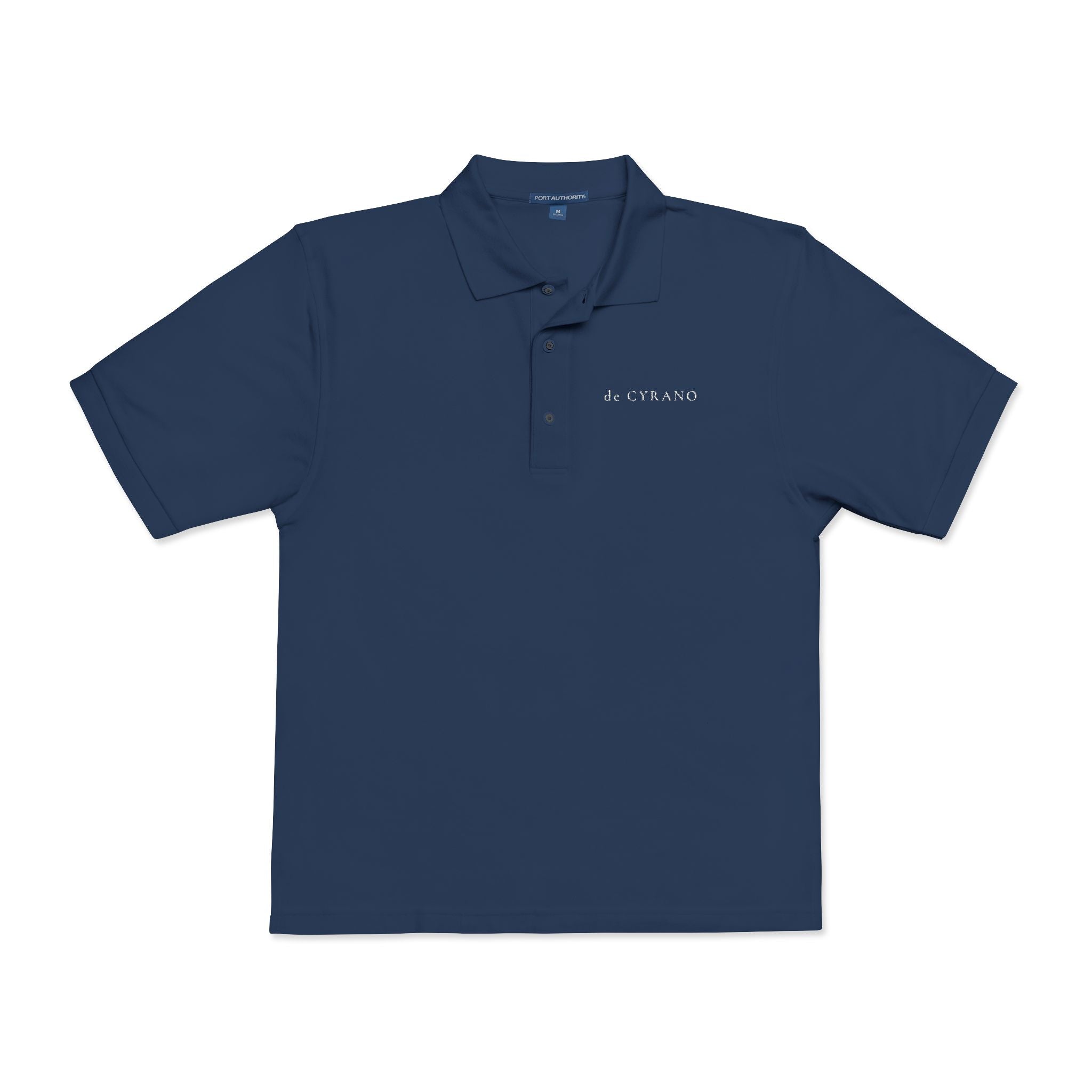 The Gazette | Navy Embroidered Polo Shirt — Signature Wordmark