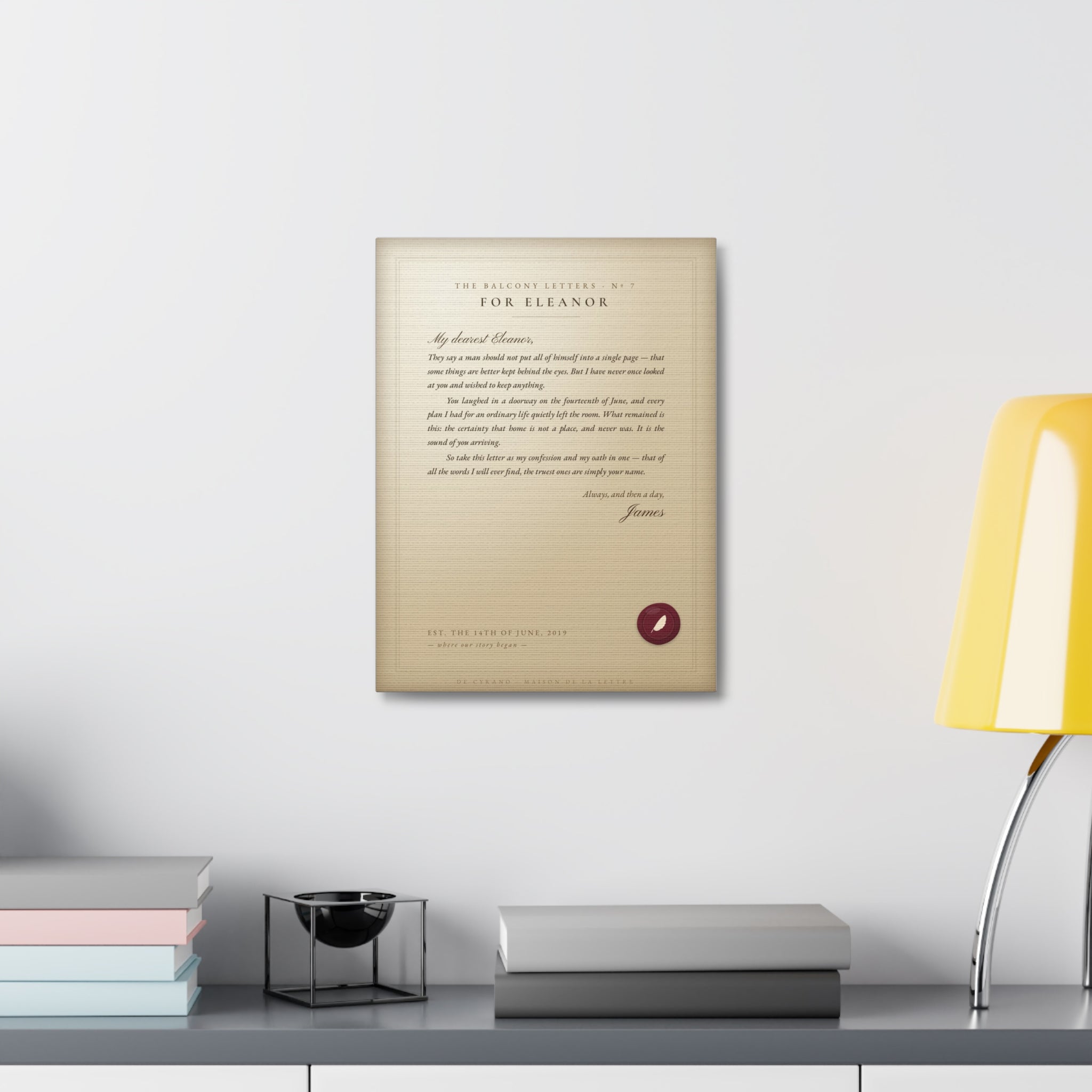 La Lettre — Your Love Letter on Canvas