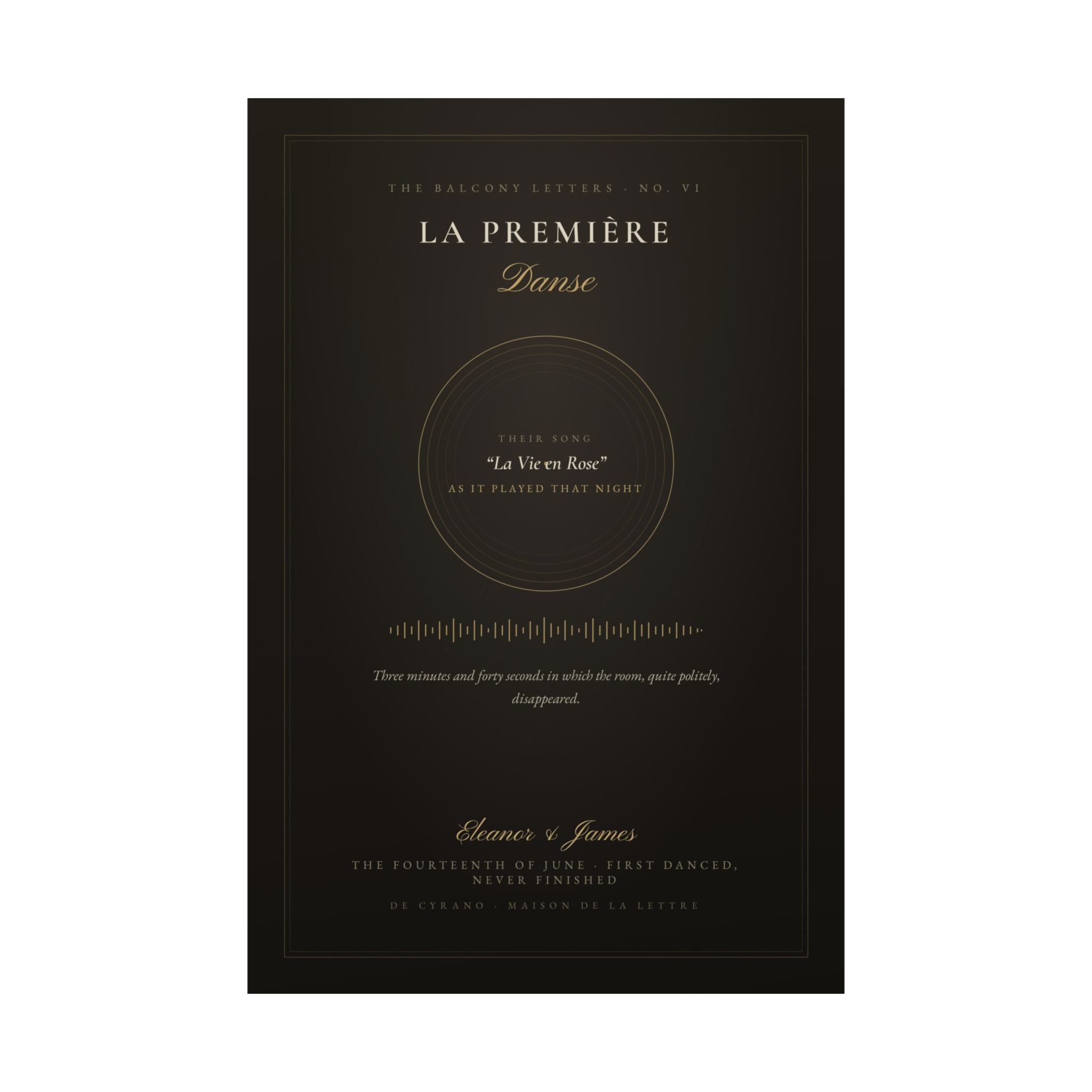 La Première Danse — Your First Dance, Made Into Art