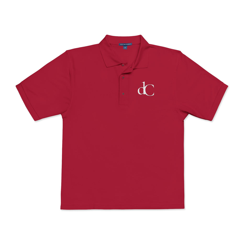 The Duelist | Red Embroidered Polo Shirt — dC Monogram