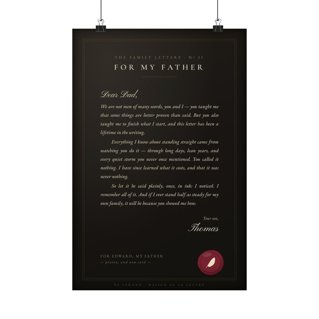 A Letter to My Father — Personalized, Written For You