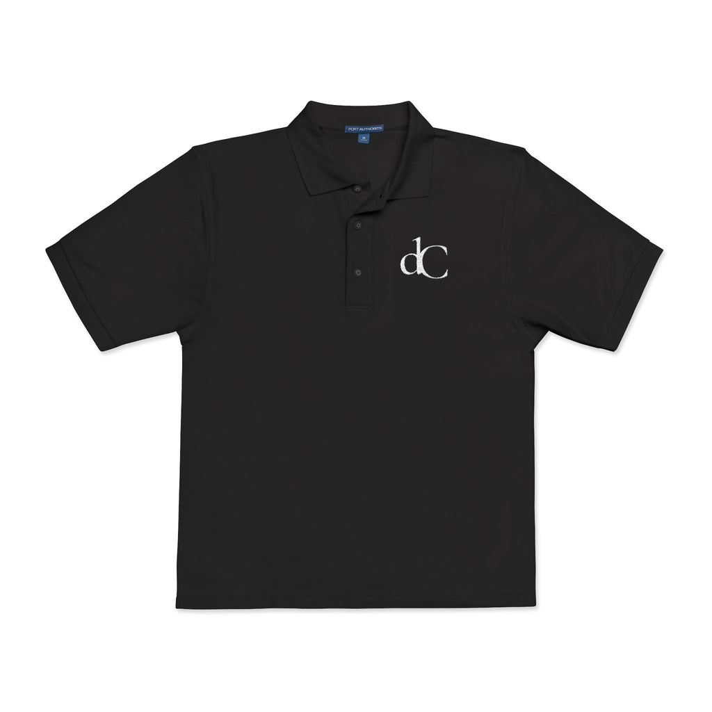 The Bergerac | Black Embroidered Polo Shirt — dC Monogram