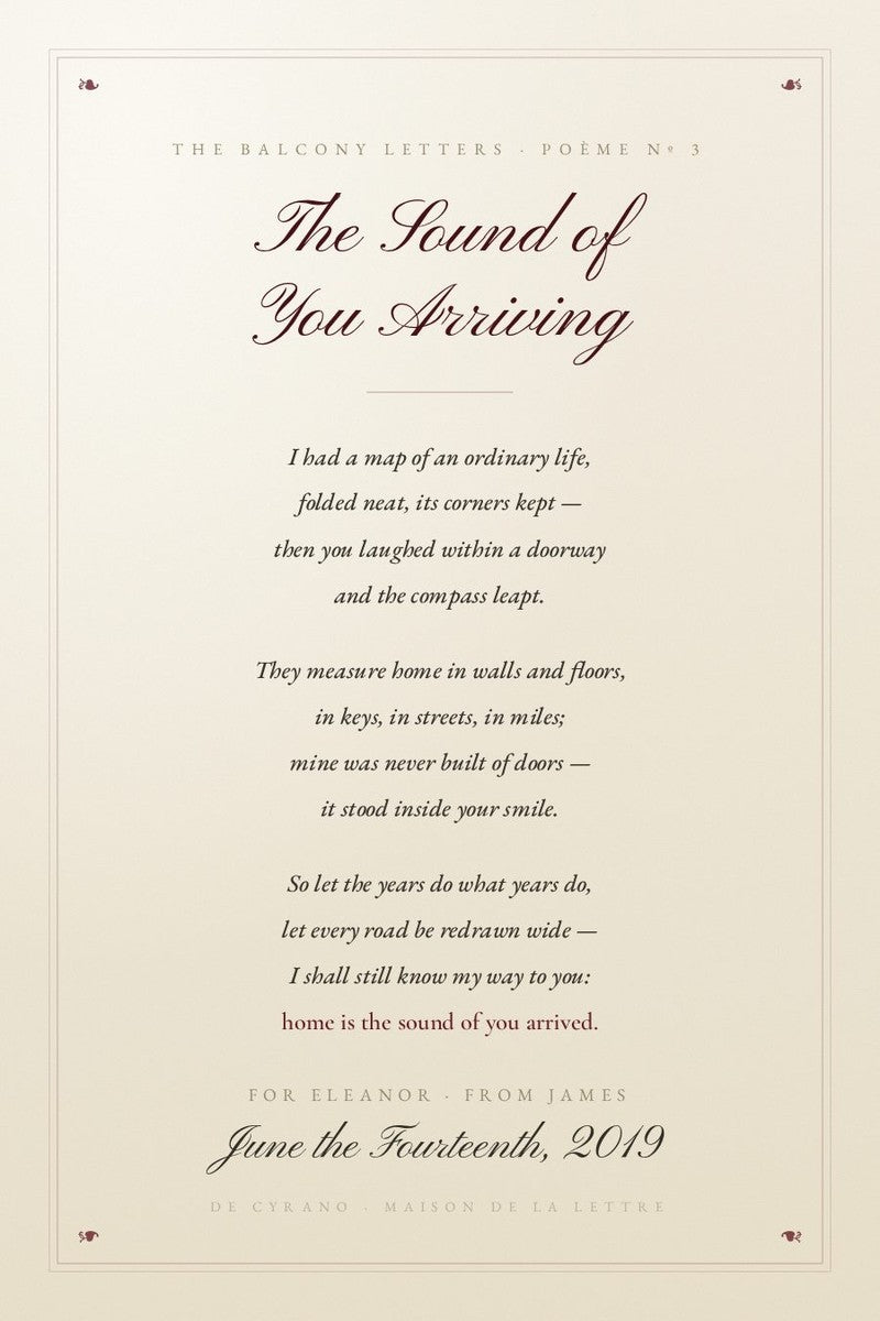 Le Poème Calligraphie edition — personalized poem print
