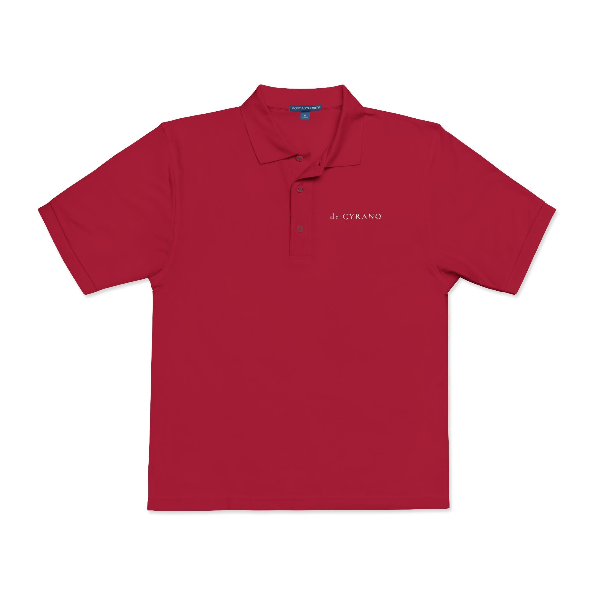 The Valvert | Red Embroidered Polo Shirt — Signature Wordmark