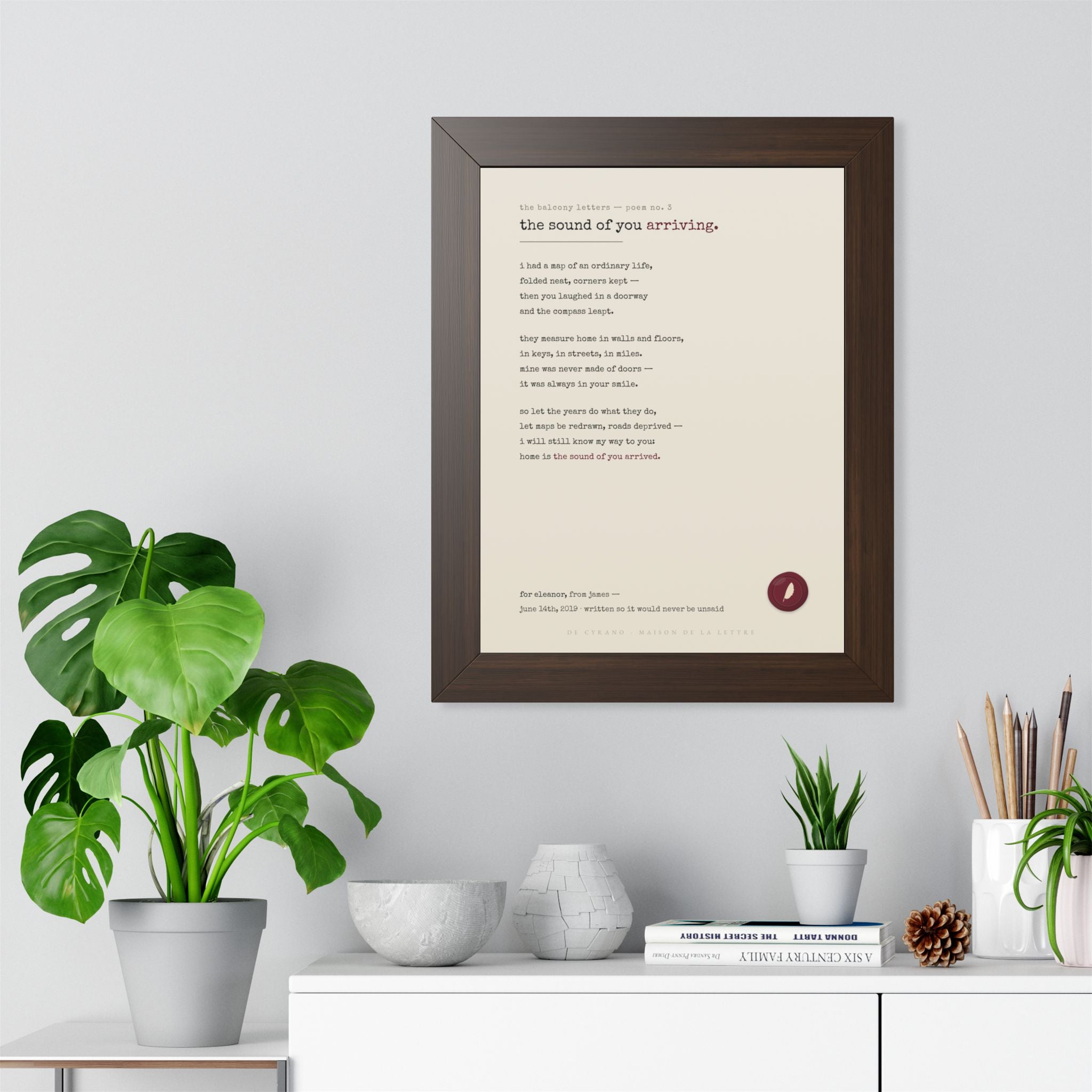 Le Poème — Your Story in Verse, Framed