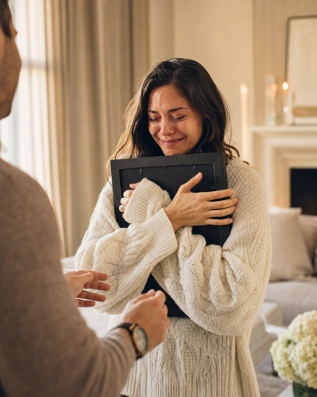 The moment she receives her letter