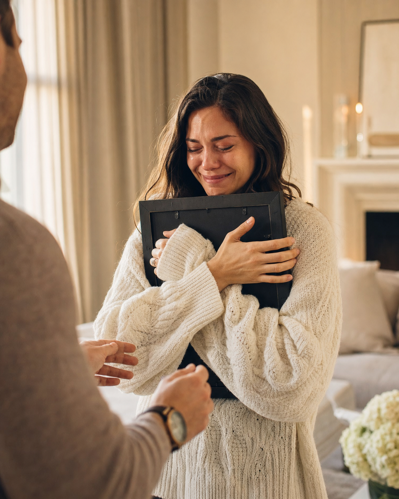 The moment she receives her letter