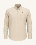 The Foolscap — stone embroidered long sleeve shirt with dC monogram, de Cyrano