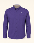 The Amethyst — purple embroidered long sleeve shirt with dC monogram