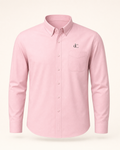 The Rose — light pink embroidered long-sleeve shirt with dC monogram