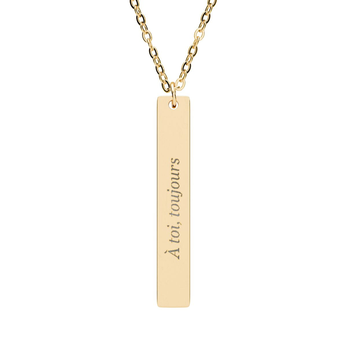 La Ligne — engraved bar necklace